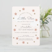 Invitation Twinkle Twinkle Little Star 1er anniversaire (Debout devant)