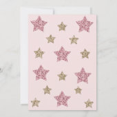Invitation Twinkle Twinkle Little Star 1er anniversaire Pink  (Dos)
