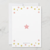 Invitation Twinkle Twinkle Little Star 1er Anniversaire Pink (Dos)