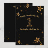 Invitation Twinkle Twinkle Little Star, Anniversaire extraord (Devant / Derrière)