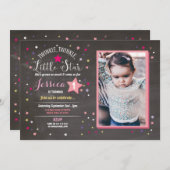 Invitation Twinkle Twinkle Little Star Anniversaire Photo (Devant / Derrière)