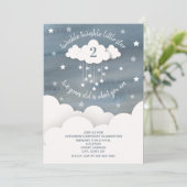 Invitation Twinkle Twinkle Little Star Aquarelle Anniversaire (Debout devant)