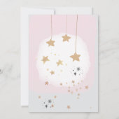 Invitation Twinkle Twinkle Little Star Aquarelle rose Splash (Dos)