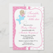 Invitation Twinkle, Twinkle Little Star - Baby Girl (Devant)