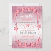 Invitation Twinkle Twinkle Little Star - Baby Girl Douche (Devant)