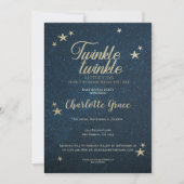 Invitation Twinkle Twinkle Little Star Baby Reveal (Devant)