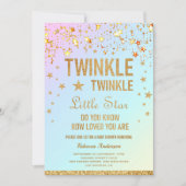 Invitation Twinkle Twinkle Little Star Baby shower (Devant)
