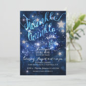 Invitation Twinkle Twinkle Little Star Baby shower (Debout devant)