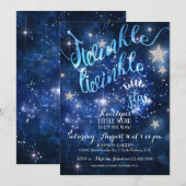 Invitation Twinkle Twinkle Little Star Baby shower (Devant / Derrière)