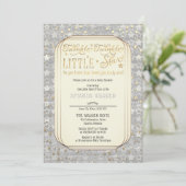 Invitation Twinkle Twinkle Little Star Baby shower (Debout devant)