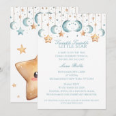 Invitation Twinkle, Twinkle Little Star - Baby shower (Devant / Derrière)