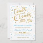 Invitation Twinkle Twinkle Little Star Baby shower (Devant)