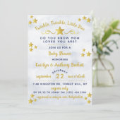 Invitation Twinkle Twinkle Little Star Baby shower (Debout devant)