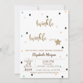 Invitation Twinkle Twinkle Little Star Baby shower (Devant)