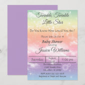 Invitation Twinkle Twinkle Little Star Baby shower (Devant / Derrière)