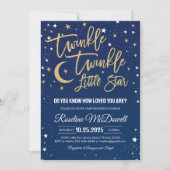 Invitation Twinkle Twinkle Little Star Baby shower (Devant)