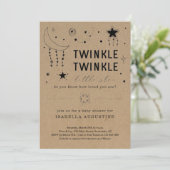 Invitation Twinkle Twinkle Little Star Baby shower (Debout devant)