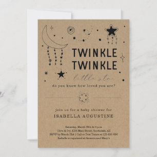 Invitation Twinkle Twinkle Little Star Baby shower