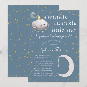 Invitation Twinkle Twinkle Little Star Baby shower