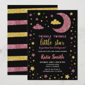 Invitation Twinkle Twinkle Little Star Baby shower (Devant / Derrière)