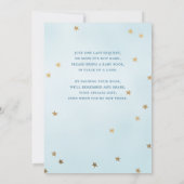 Invitation Twinkle Twinkle Little Star | Baby shower | Bleu (Dos)