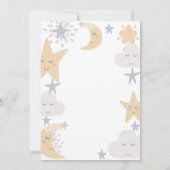 Invitation Twinkle Twinkle Little Star Baby shower céleste (Dos)