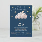 Invitation Twinkle Twinkle Little Star Baby shower de la mari (Debout devant)