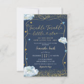 Invitation Twinkle Twinkle Little Star Baby shower dessiné à (Devant)