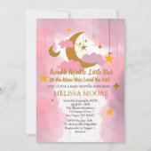 Invitation Twinkle Twinkle Little Star Baby shower fille (Devant)