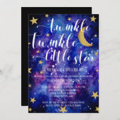 Invitation Twinkle Twinkle Little Star Baby shower Galaxy in (Devant / Derrière)