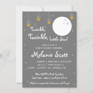 Invitation Twinkle, Twinkle, Little Star !  Baby shower Invit