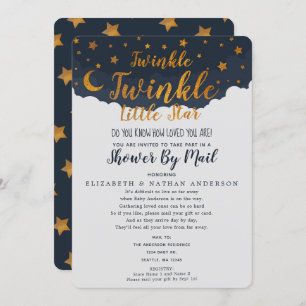 Invitation Twinkle Twinkle Little Star Baby shower Par Mail