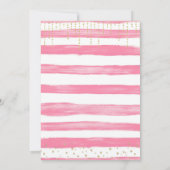 Invitation Twinkle Twinkle Little Star Baby shower rose or (Dos)