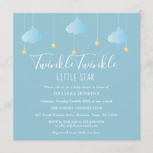 Invitation Twinkle Twinkle Little Star Baby shower / Sprinkle