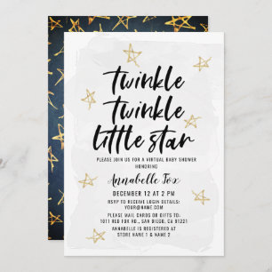 Invitation Twinkle Twinkle Little Star Baby shower virtuel