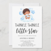 Invitation Twinkle Twinkle Little Star Bébé Garçon (Devant)