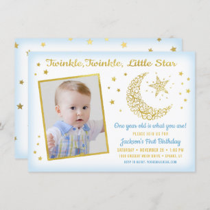 Invitation Twinkle, Twinkle, Little Star Birthday Boy Photo