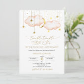 Invitation Twinkle Twinkle Little Star, Blush Moon et Stars (Debout devant)