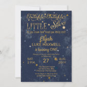 Invitation Twinkle Twinkle Little Star Boy 1er anniversaire (Devant)