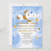 Invitation Twinkle Twinkle Little Star Boy Baby shower (Devant)