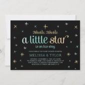 Invitation Twinkle Twinkle Little Star Boy Baby shower (Devant)