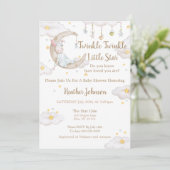 Invitation Twinkle Twinkle Little Star Bunny Baby shower (Debout devant)