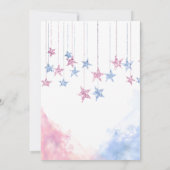 Invitation Twinkle Twinkle Little Star Cloud Gender Reveal (Dos)