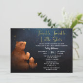 Invitation Twinkle Twinkle Little Star Cute Bear Baby shower (Debout devant)