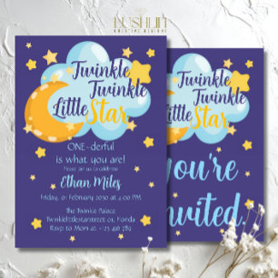 Invitation Twinkle Twinkle Little Star Cute Premier anniversa