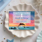 Invitation Twinkle Twinkle Little Star Dolphin Anniversaire