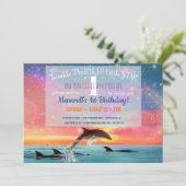 Invitation Twinkle Twinkle Little Star Dolphin Anniversaire (Debout devant)