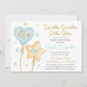 Invitation Twinkle Twinkle Little Star garçon (Devant)