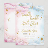 Invitation Twinkle Twinkle Little Star Genre Reveal (Devant / Derrière)