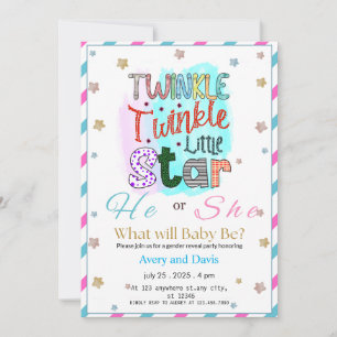 Invitation Twinkle Twinkle Little Star Genre Reveal